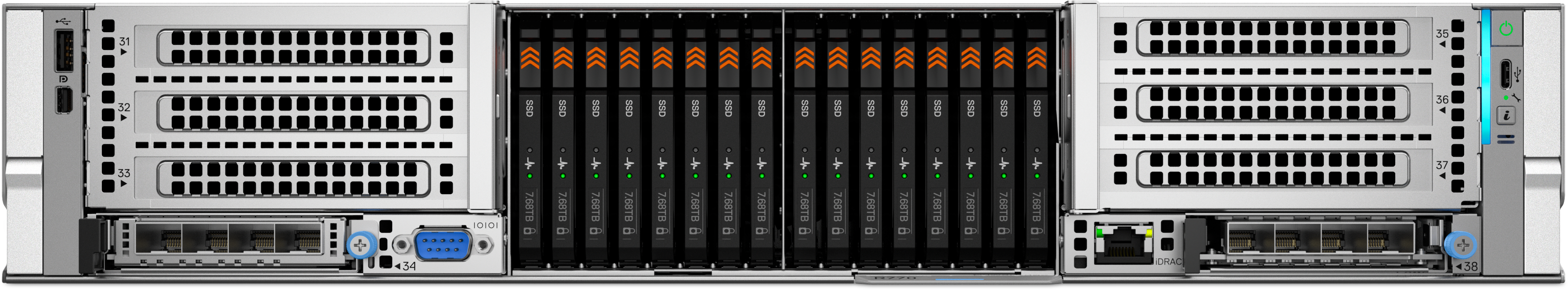 DELL PowerEdge R770 8x2.5 / 2x Xeon 6 Efficient 6780E / 512GB DDR5 / 8x 1.6TB NVMe / iDRAC10 / 2+0 1500W