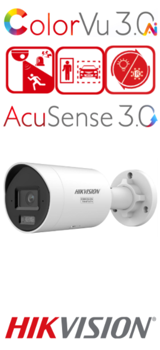 HIKVISION DS-2CD2047G3-LI2UY/S / 4Mpx 2.8mm Acusense ColorVu