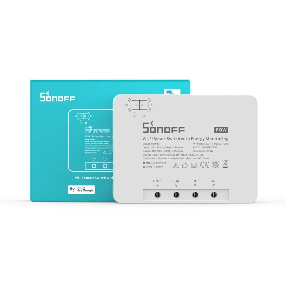 Sonoff Wi-Fi High Power Smart Switch with Energy Monitoring POWR3 25A