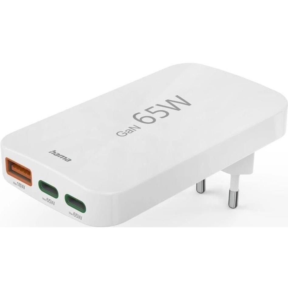 HAMA Fast Charger Flat Mini 65W / 201976 White