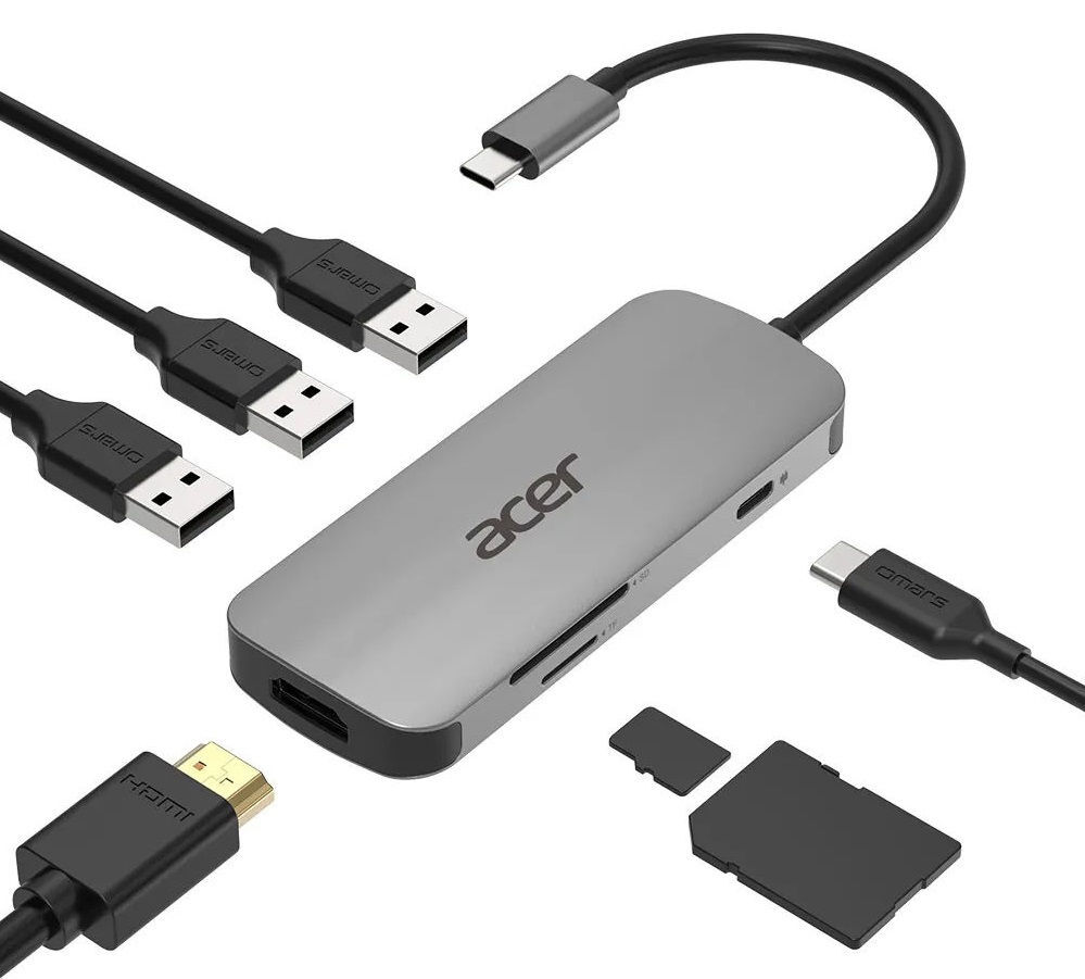 Acer Type-C Dongle 7-in-1 Silver
