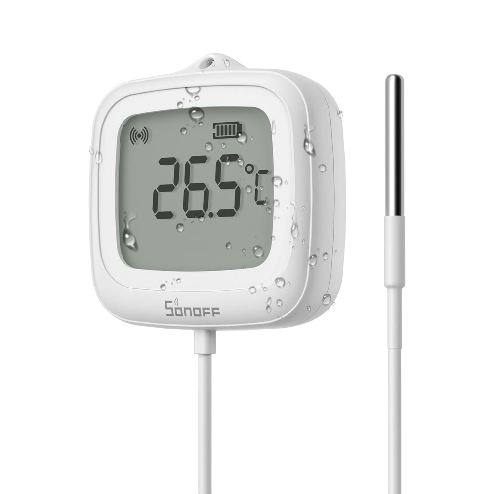 Sonoff Zigbee LCD Smart Thermometer IP65 / SNZB-02LD White
