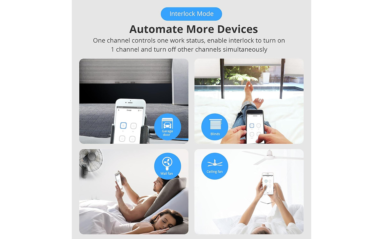 Sonoff Wi-Fi 4-Gang Smart Switch with RF Control 4CHPROR3