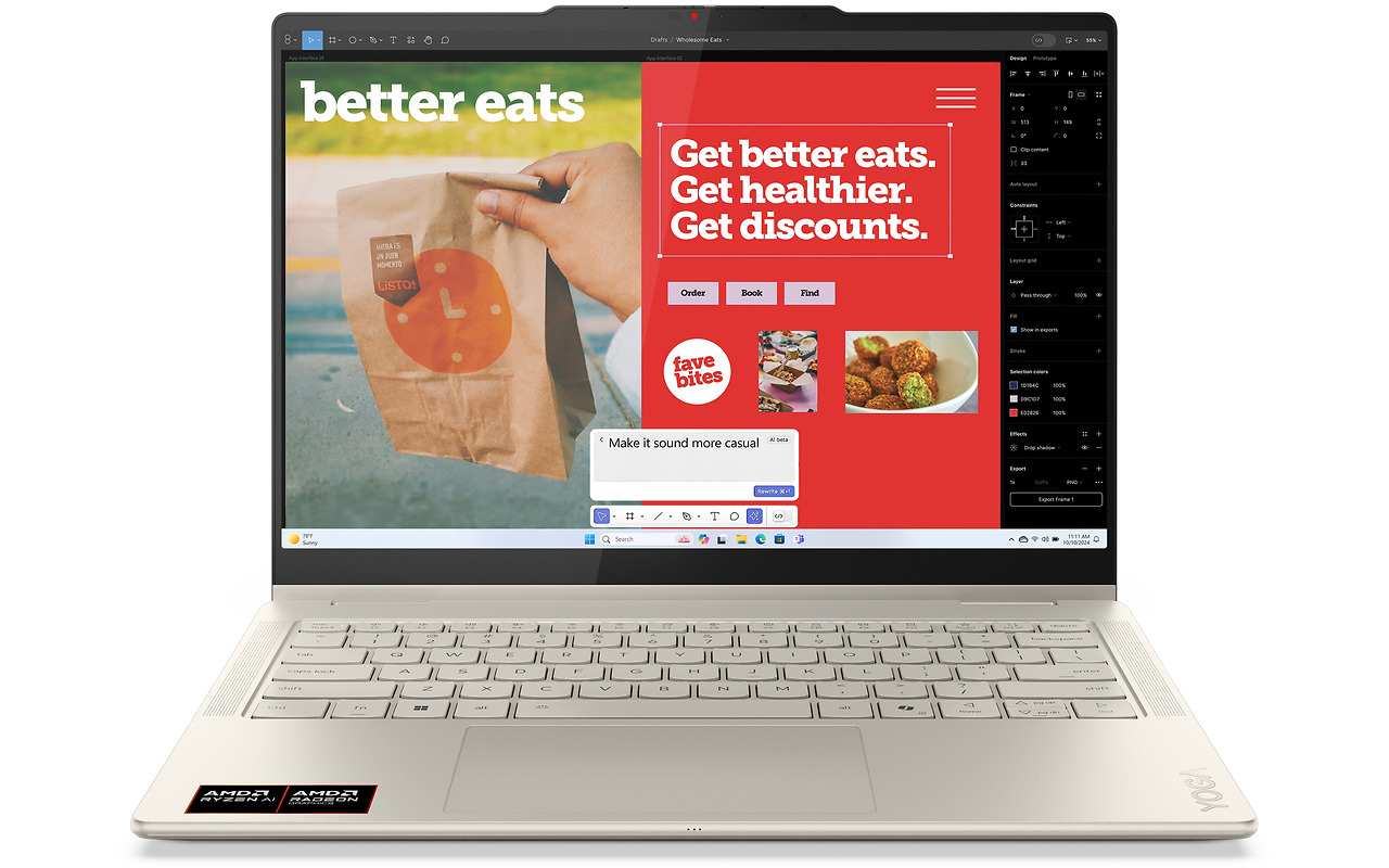 Lenovo Yoga 7 2-in-1 14AKP10 / 14 Touch OLED  WUXGA 400nits / Ryzen AI 5 340 / 16GB LPDDR5x / 1TB SSD / Windows 11 HOME