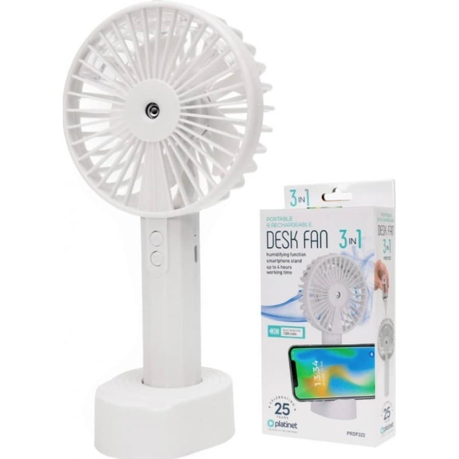 Platinet PRDF322 / RECHARGEABLE DESK FAN 3 in 1