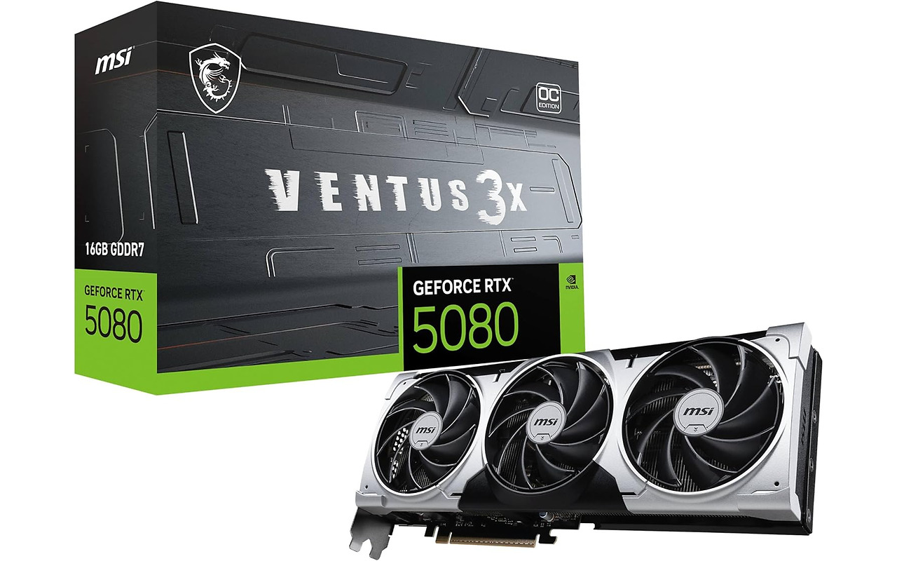 MSI GeForce RTX 5080 16GB VENTUS 3X OC PLUS / 16GB GDDR7 256Bit