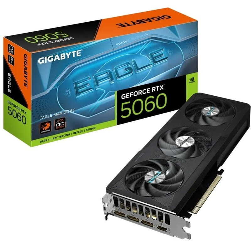 GIGABYTE GeForce RTX 5060 EAGLE MAX OC 8G / 8GB GDDR7 128bit / GV-N5060EAGLE-MAX-OC-8GD