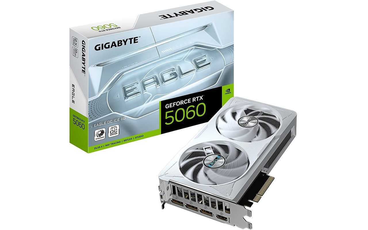 GIGABYTE GeForce RTX 5060 EAGLE OC ICE 8G / 8GB GDDR7 128bit / GV-N5060EAGLEOC-ICE-8GD