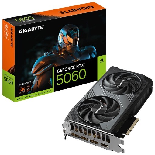 GIGABYTE GeForce RTX 5060 WINDFORCE MAX OC 8G / 8GB GDDR7 128bit / GV-N5060WF2MAXOC-8GD