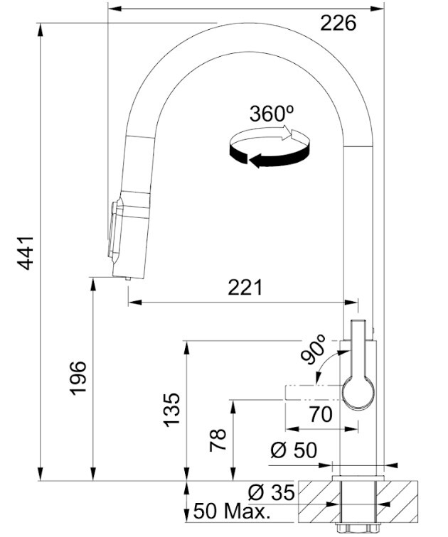 FRANKE Maris Slim J Clear Water / 120.0736.604