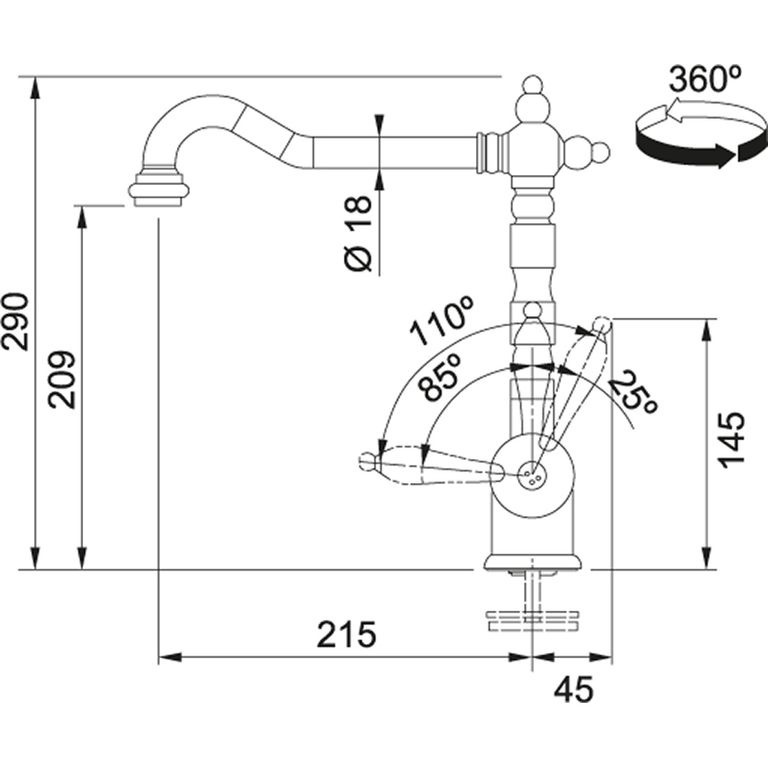 FRANKE Old England Ramato Monojet / 115.0028.208