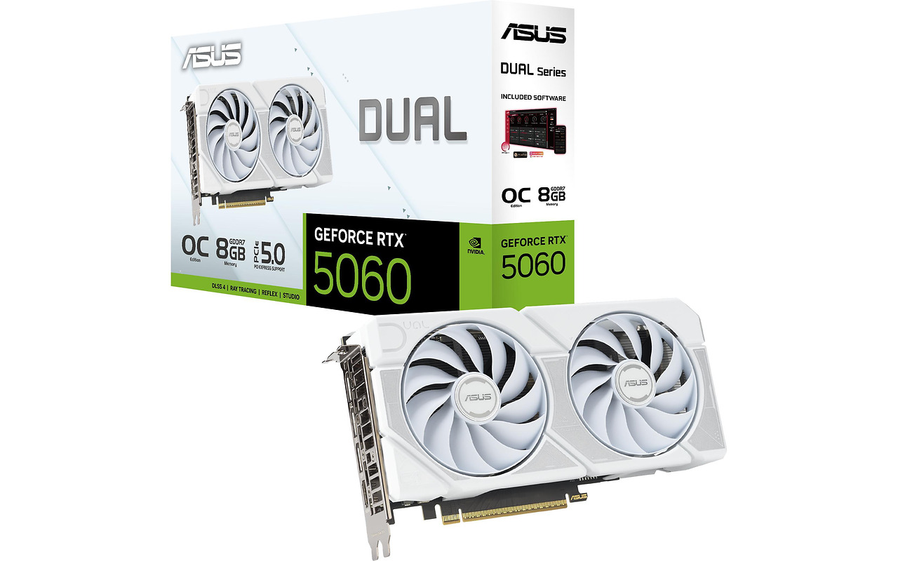 ASUS GeForce RTX5060  8GB GDDR7 128bit / DUAL-RTX5060-O8G-WHITE