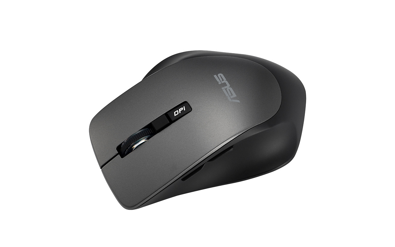 Mouse ASUS WT425 / Wireless / Silent / Optical / 1000-1600 dpi / 6 buttons / Ergonomic / Grey