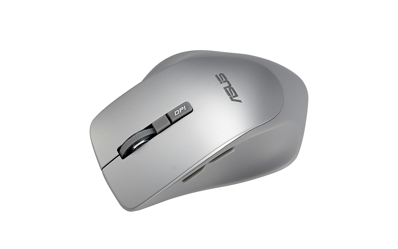 Mouse ASUS WT425 / Wireless / Silent / Optical / 1000-1600 dpi / 6 buttons / Ergonomic / Silver