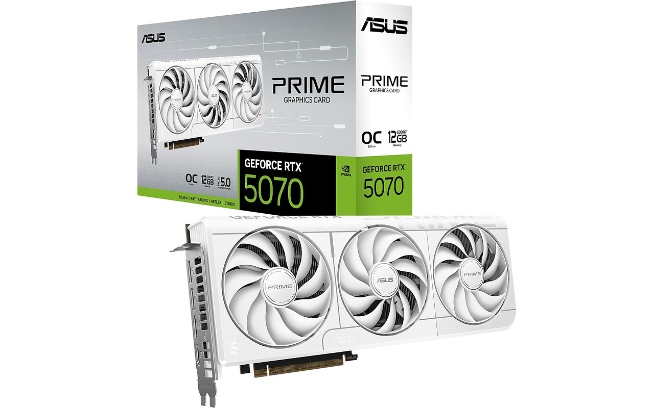 ASUS PRIME GeForce RTX 5070 OC Edition 12GB GDDR7 192bit /  PRIME-RTX5070-O12G-WHITE
