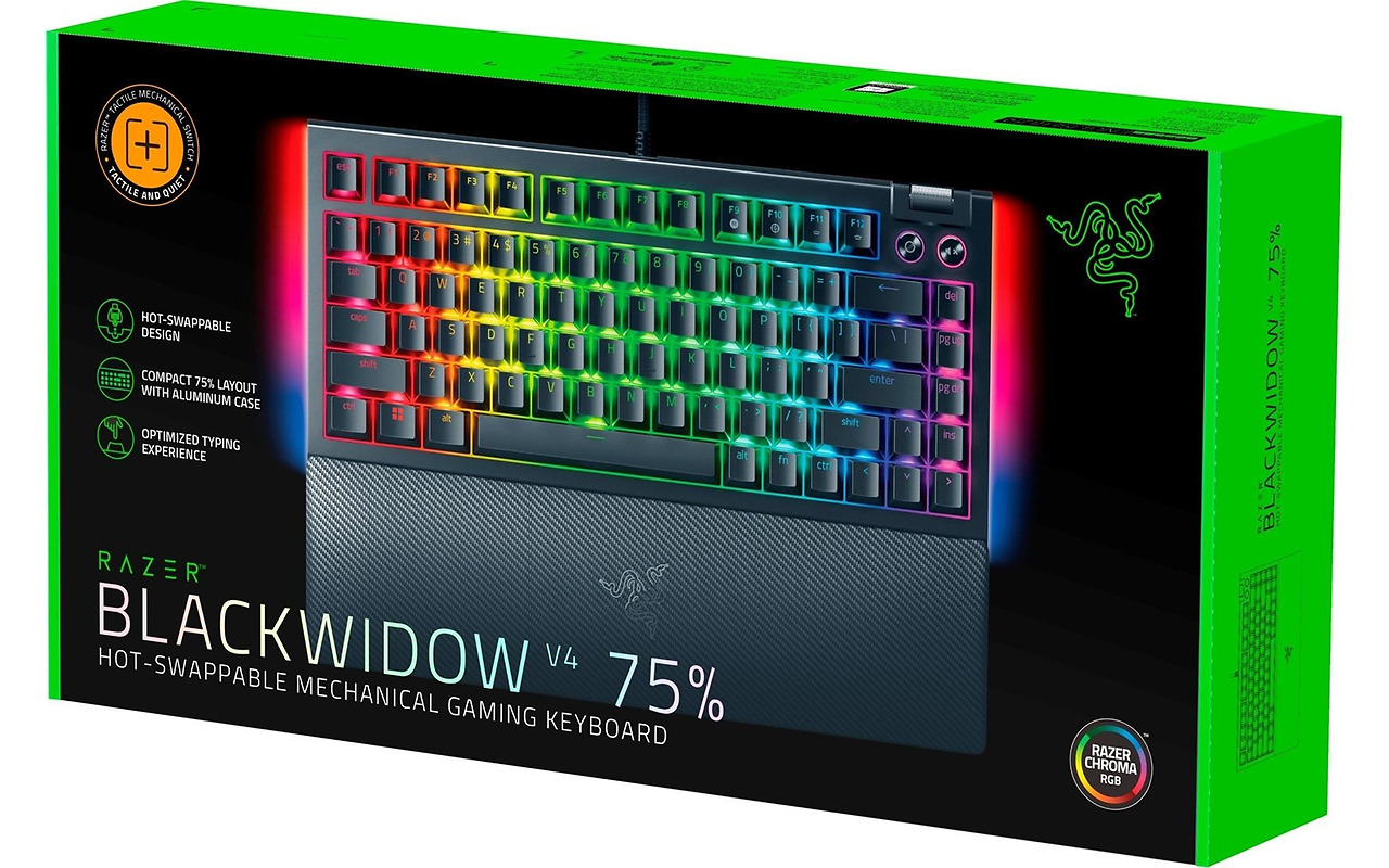 Razer Mechanical BlackWidow V4 75% / RZ03-05000100-R3M1 English