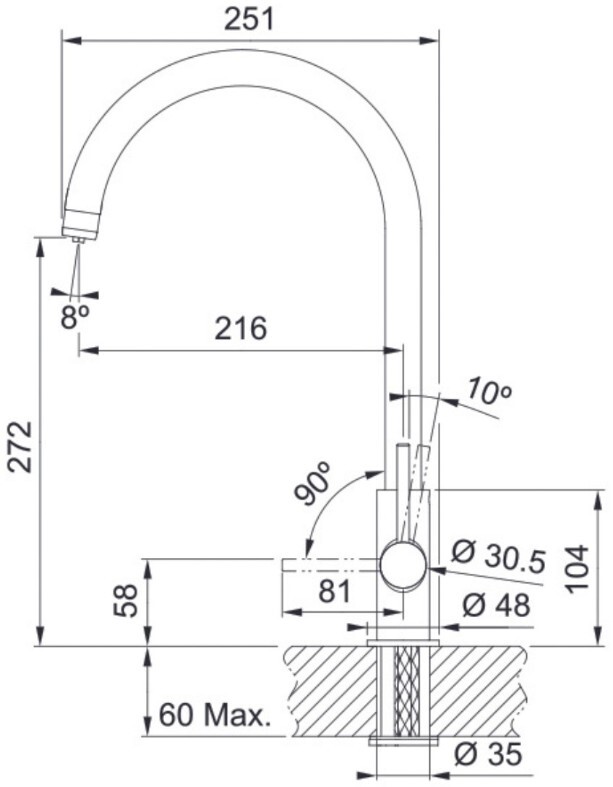 FRANKE  Lina Clear Crom  / 160.0702.660