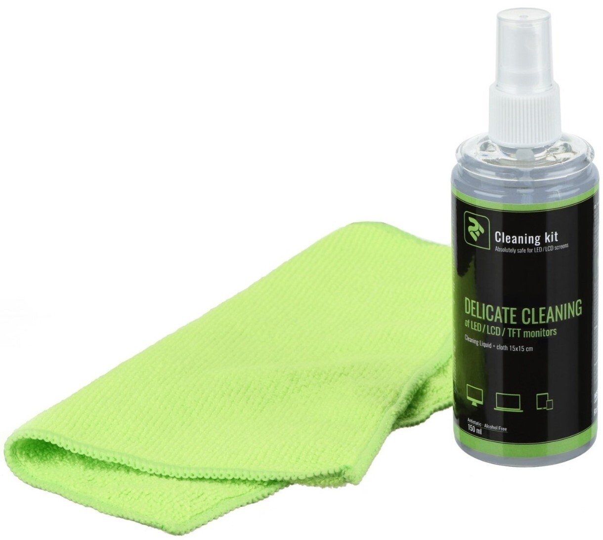 2E Cleaning kit 150ml Liquid + cloth 15X15 cm