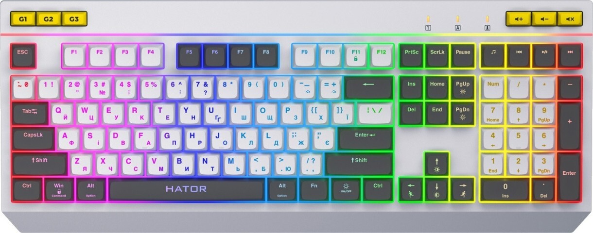 HATOR Icefall RGB / EN/UA White
