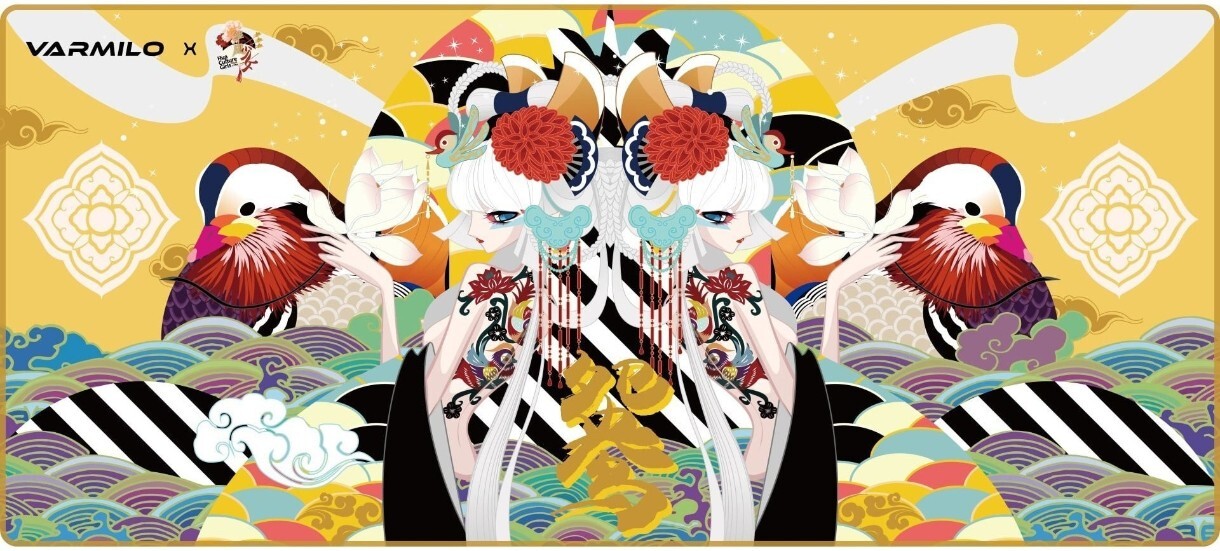 Varmilo Lovebirds Gold Desk Mat XL / 900х400х3mm