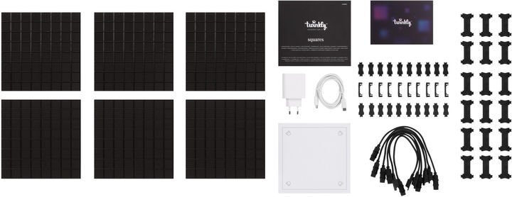 Twinkly Squares 1+5 RGB Gen II 16x16cm / TWQ064STW-07-BEU