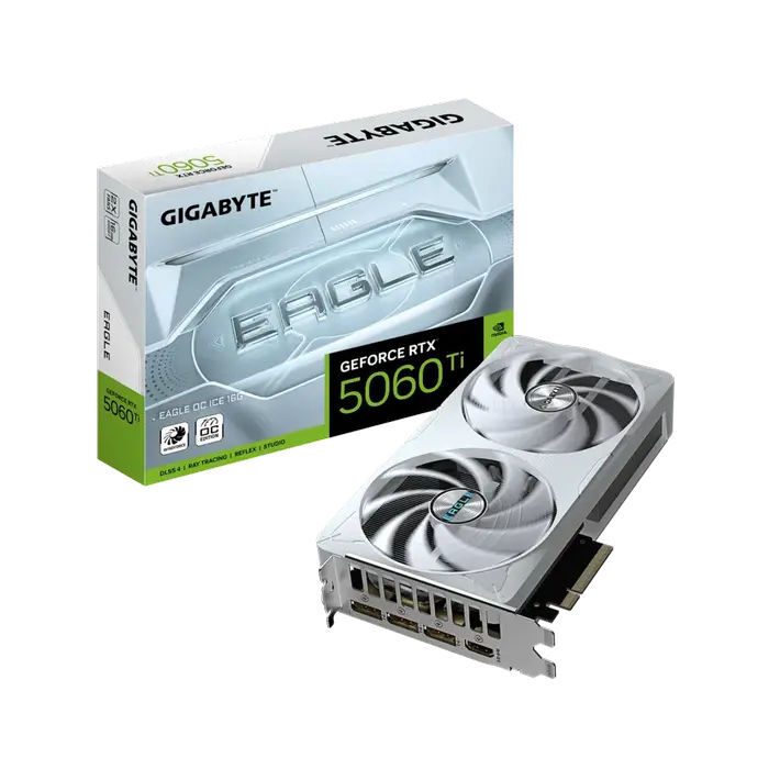 GIGABYTE GeForce RTX 5060 Ti EAGLE OC ICE 16G / 16GB GDDR7 128bit / GV-N506TEAGLEOC-ICE-16GD