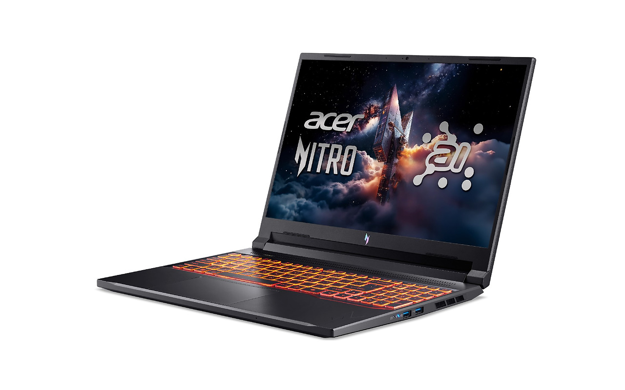 Acer Nitro V 16 AI ANV16-42 / 16 IPS WUXGA 180Hz / Ryzen 5 240 / 16GB DDR5 / 1TB NVMe / GeForce RTX 3050 6GB GDDR6 Black