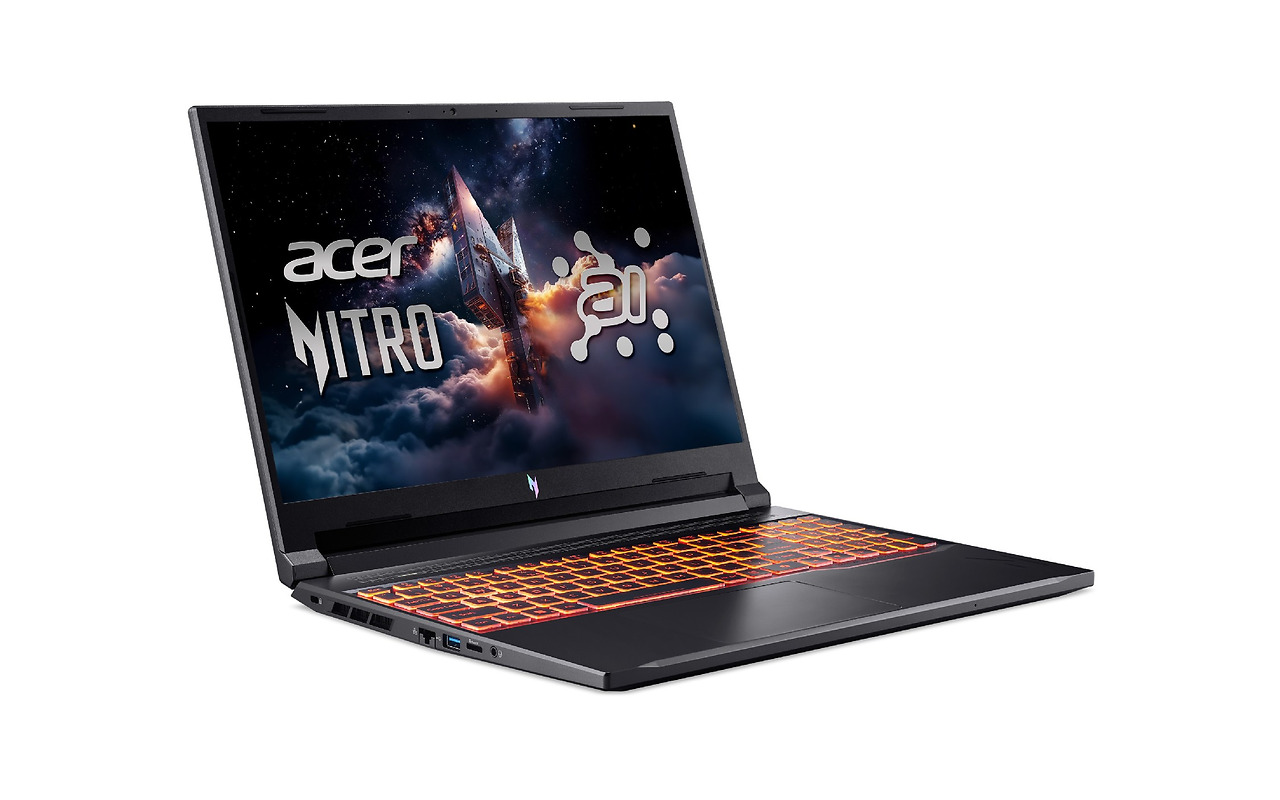 Acer Nitro V 16 AI ANV16-42 / 16 IPS WUXGA 180Hz / Ryzen 5 240 / 16GB DDR5 / 512GB NVMe / GeForce RTX 4050 6GB GDDR6 Black