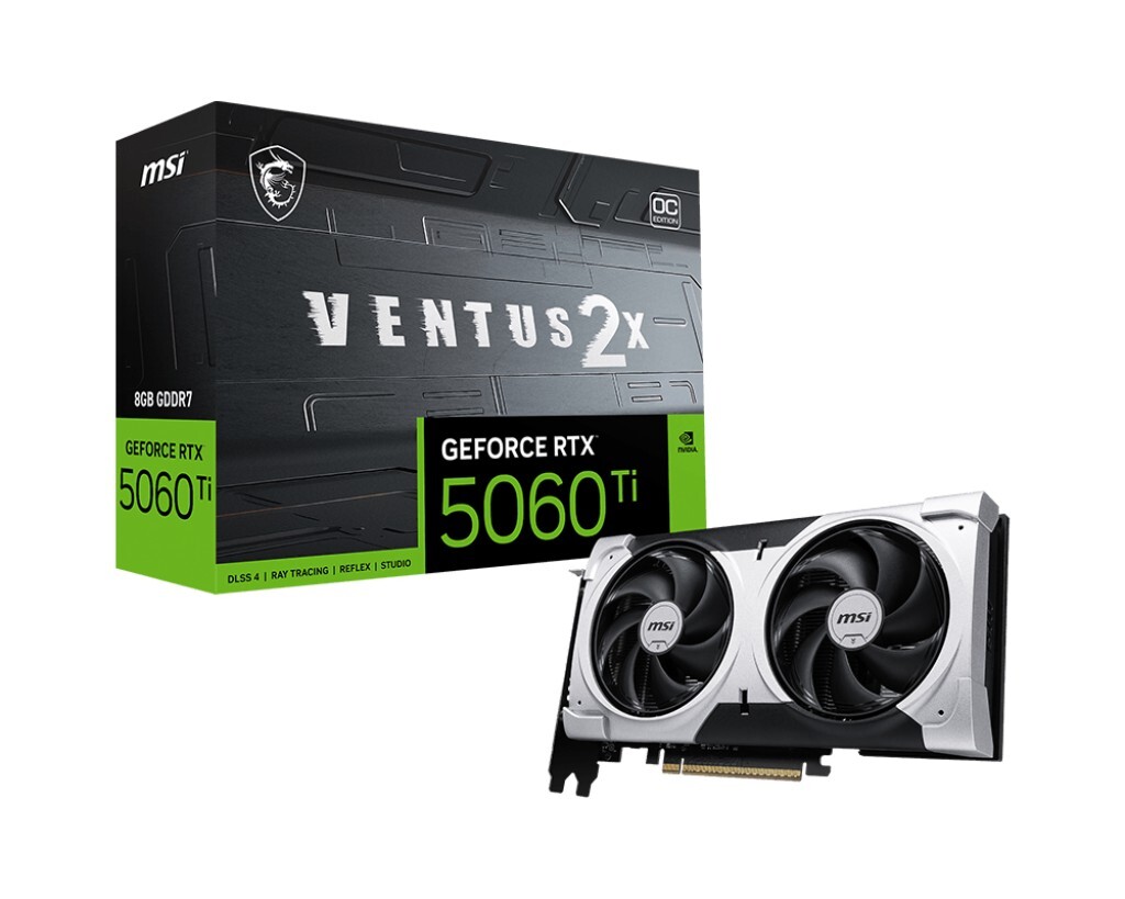 MSI GeForce RTX 5060 Ti 8G VENTUS 2X OC PLUS / 8GB GDDR7 128Bit