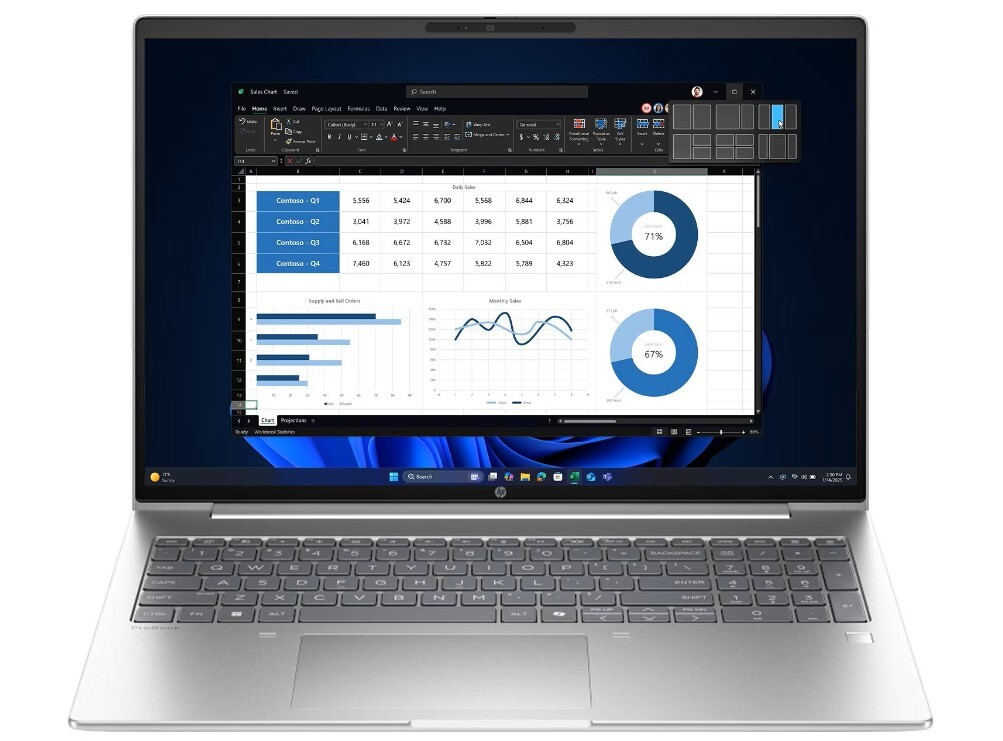 HP ProBook 4 G1i / 16 WUXGA TOUCH / Core Ultra 7 255H / 32Gb DDR5 / 1TB NVMe / Intel Arc / Windows 11 PRO / B9ZM6ET#UUQ Silver