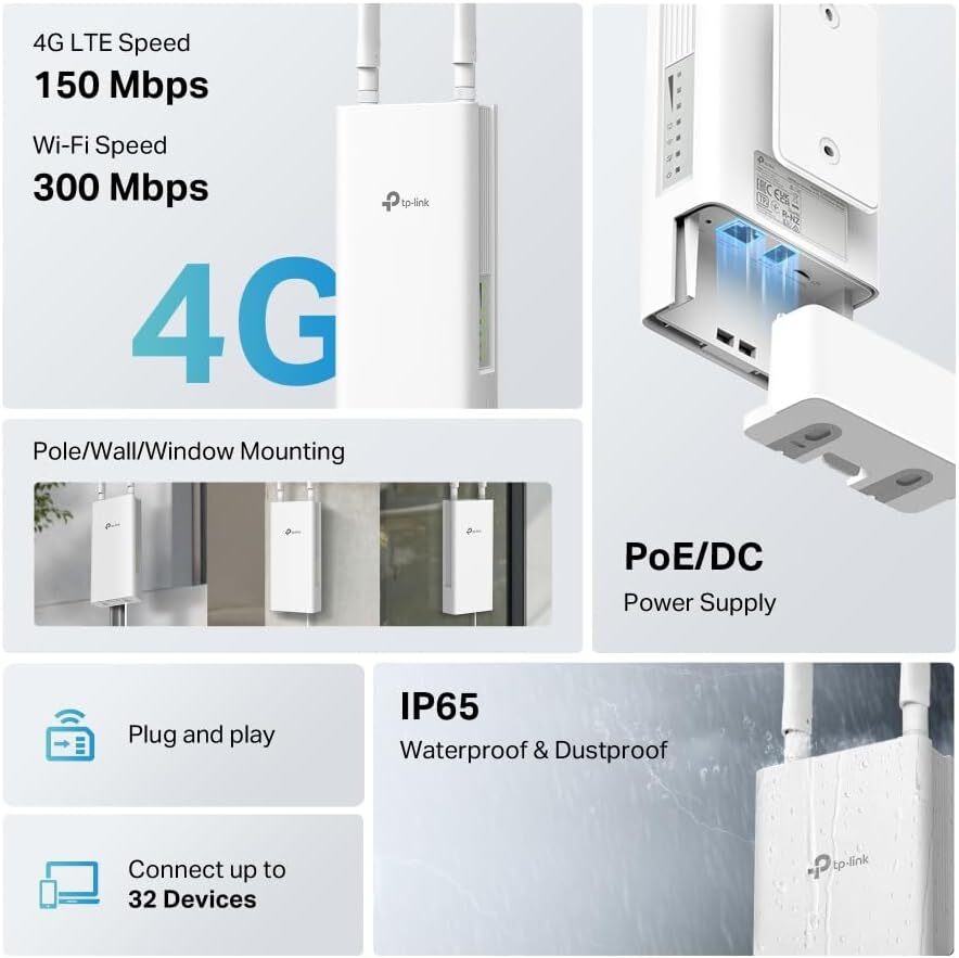TP-LINK TL-MR100-Outdoor 4G LTE / 300Mbps