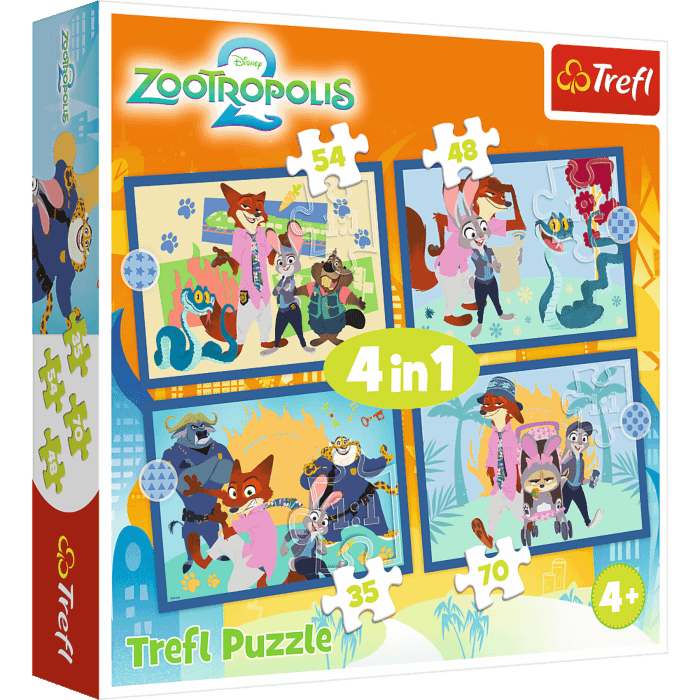 Trefl Puzzles Zootopia 4in1