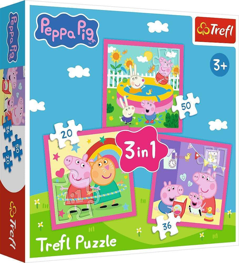 Trefl  Puzzles Peppa and friend 3in1