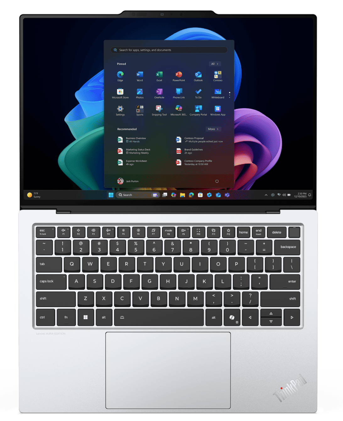 Lenovo ThinkPad X9-15 Gen 1 / 15.3 OLED 2.8K Touch / Core Ultra 7 258V / 32GB LPDDR5X / 1.0TB SSD / Windows 11 Pro White