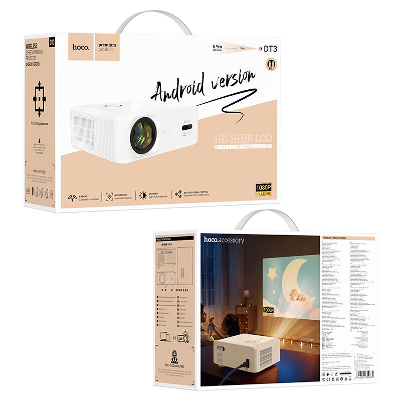 Hoco DT3 Smart electric focus projector