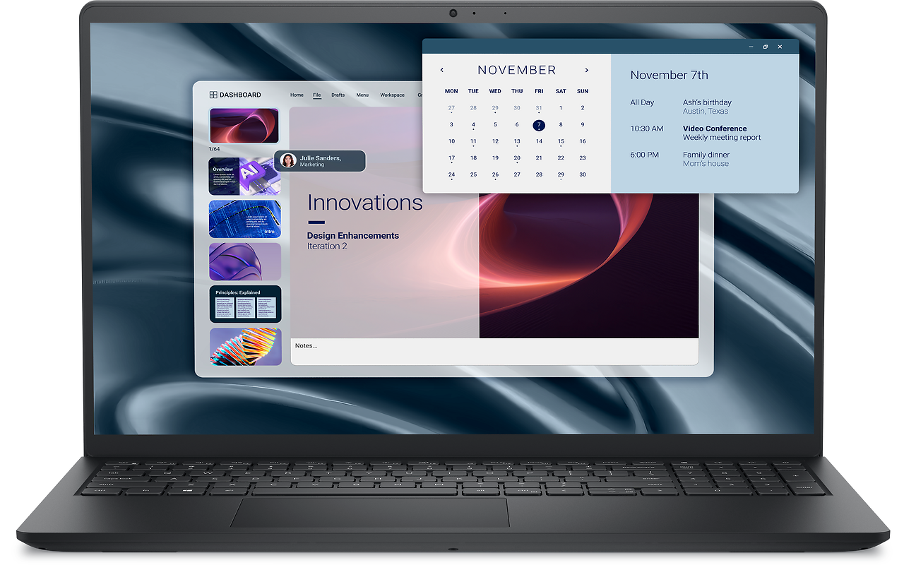 DELL Pro 15 Essential PV15255 / 15.6 FullHD / Ryzen 5 7520U / 8GB DDR5 / 512GB SSD / Windows 11 PRO