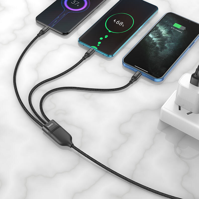 Hoco U104 3-in-1 Ultra 6A for Lightning+Micro+Type-C