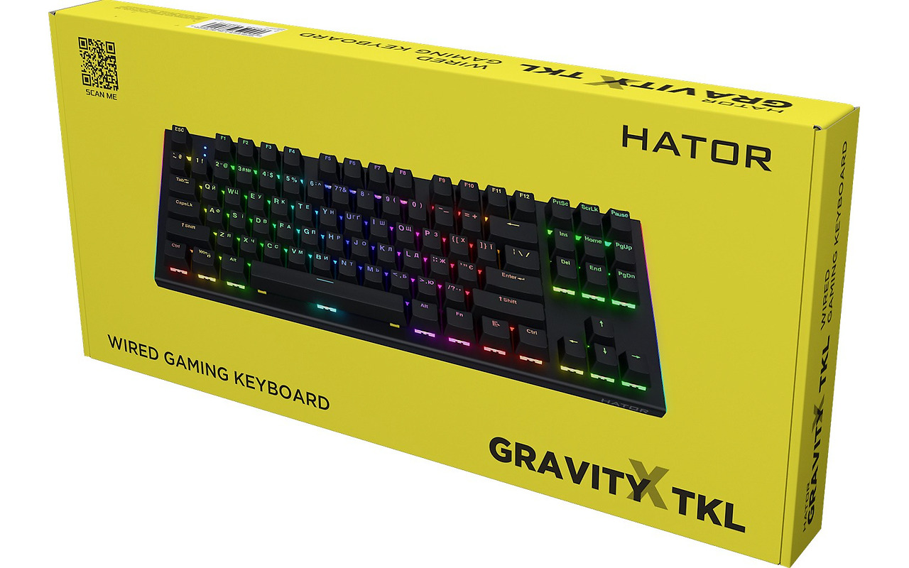 HATOR Gravity X TKL RGB / EN/UA Black
