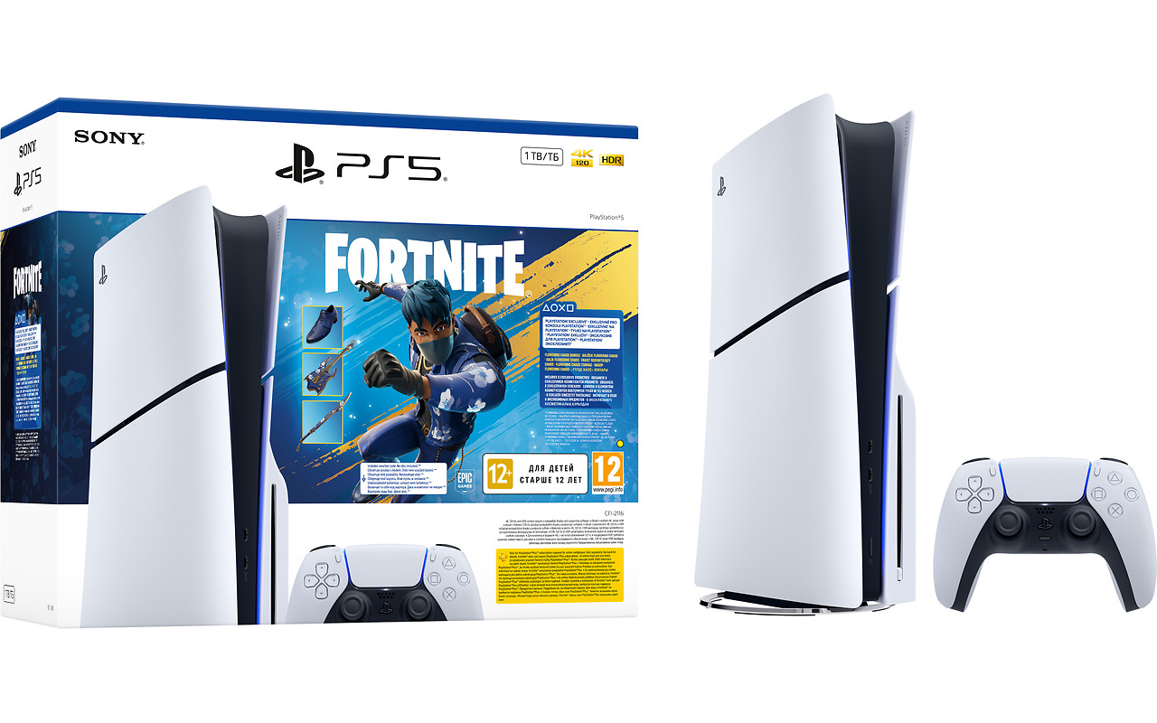 SONY PlayStation 5 Digital Slim Disc Edition Bundle / Fortnite Flowering Chaos