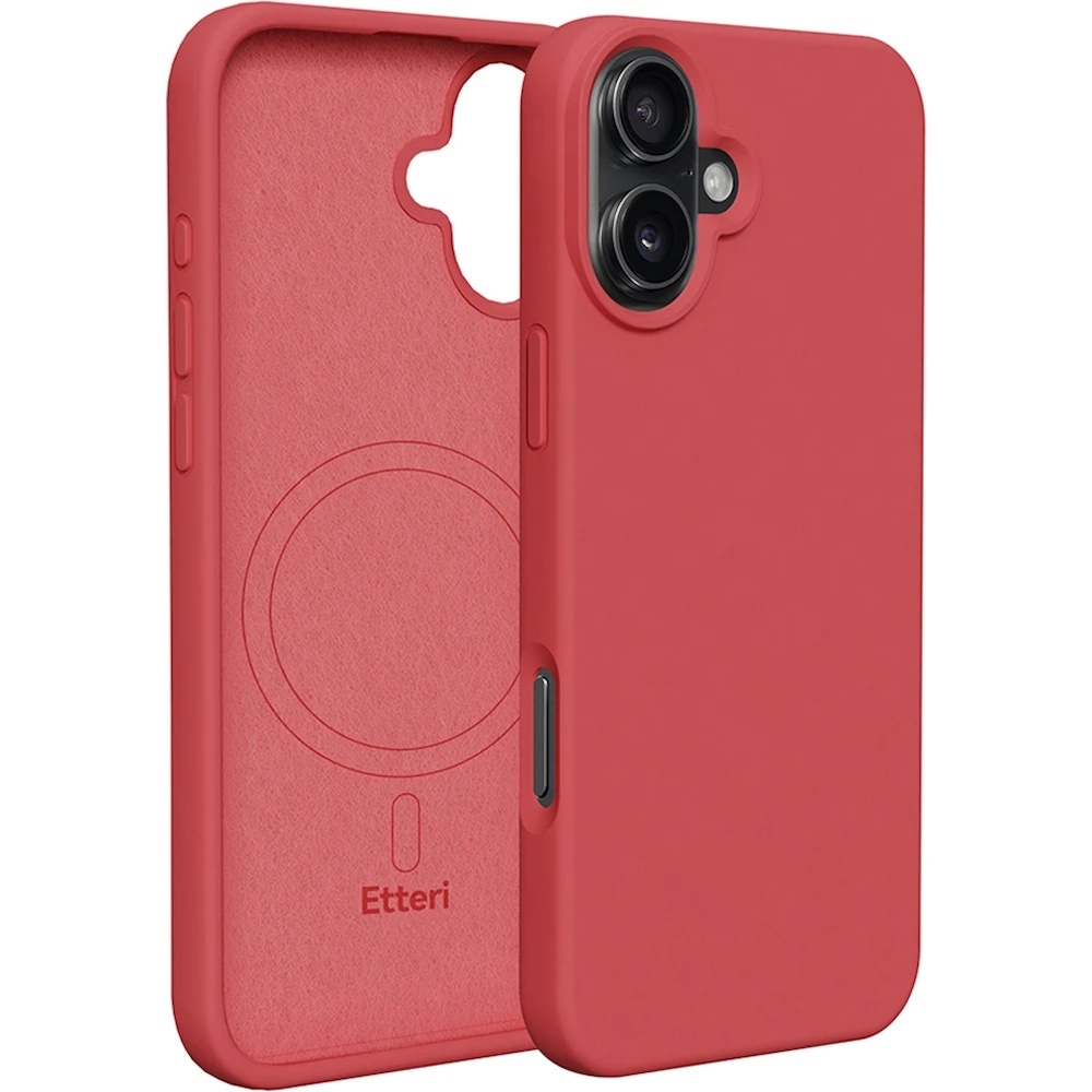 Etteri Silicone MagSafe case for Apple iPhone 16 Red