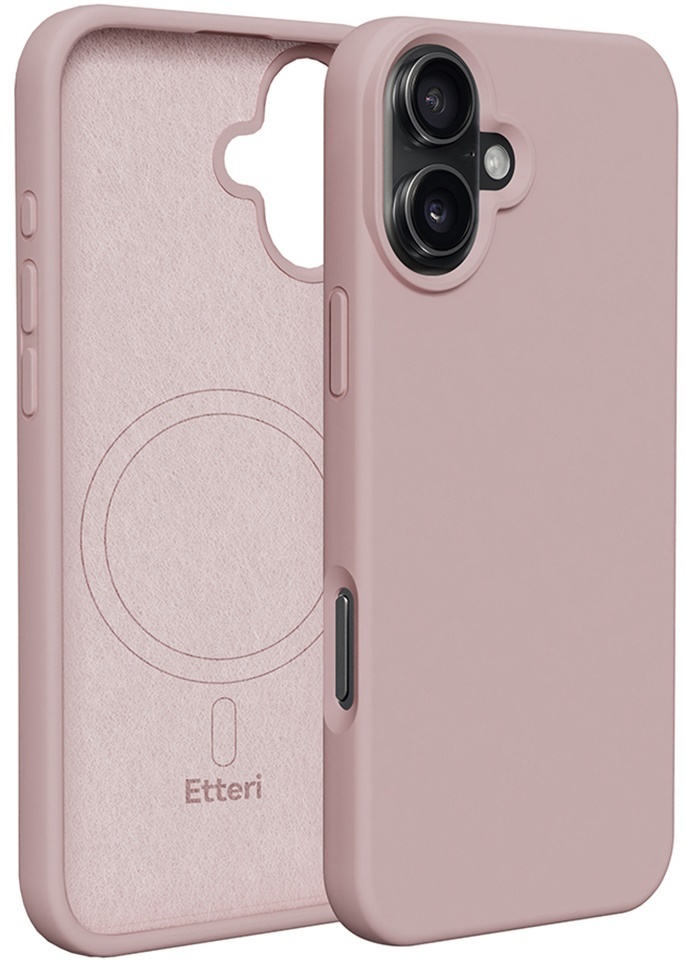 Etteri Silicone MagSafe case for Apple iPhone 16 Plus Pink