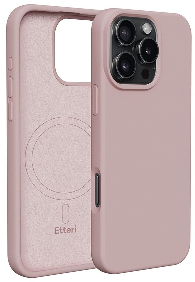 Etteri Silicone MagSafe case for Apple iPhone 16 Pro Pink