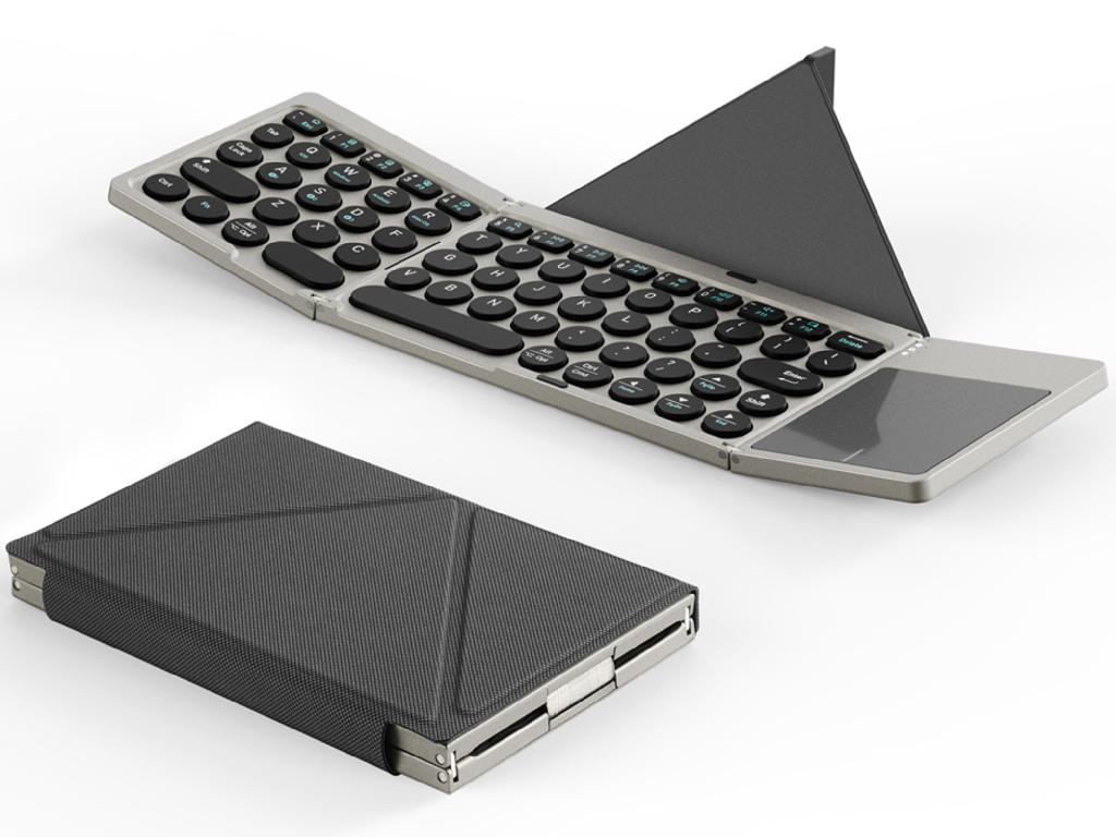 DUX DUCIS Bluetooth Flip Tri-fold Touch Keyboard