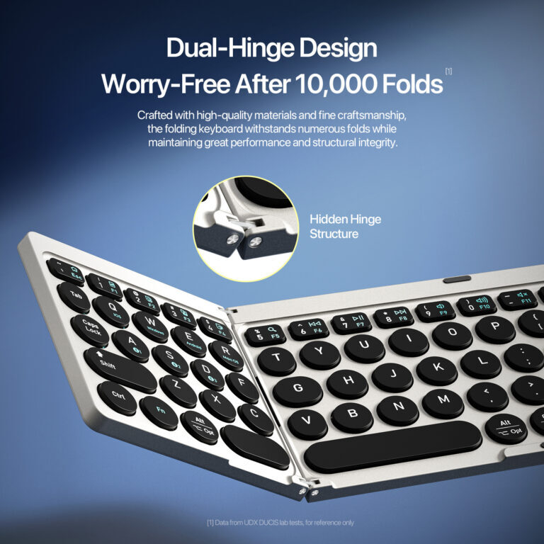 DUX DUCIS Bluetooth Flip Tri-fold Touch Keyboard