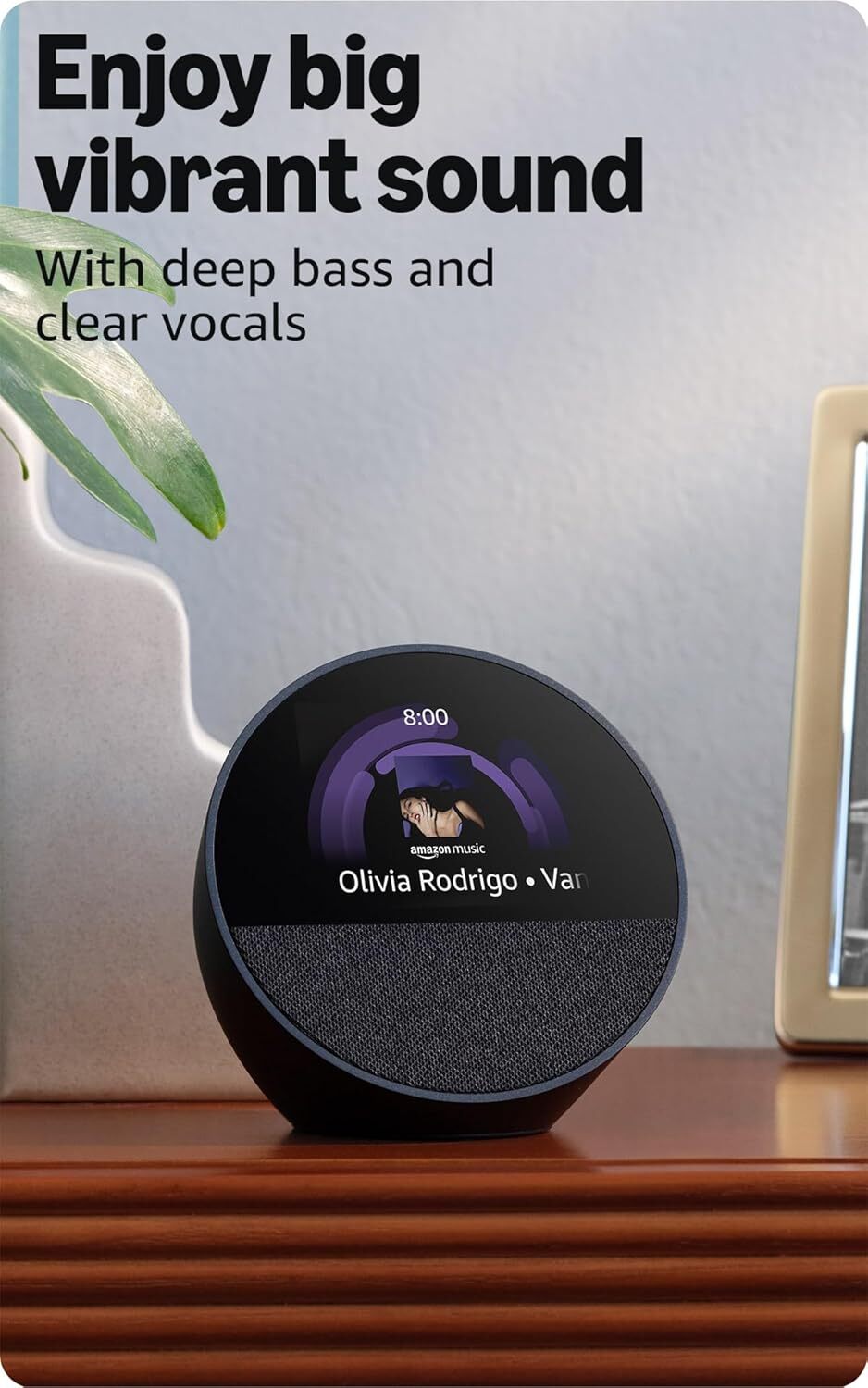 Amazon Echo Spot Smart Alarm Clock with Alexa Black