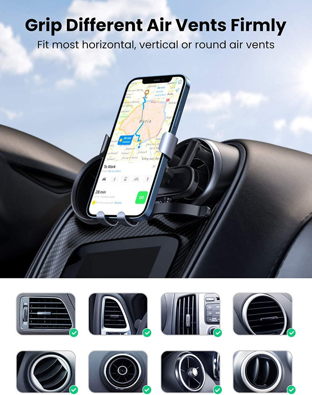 UGREEN LP274 Gravity Round Air Vent