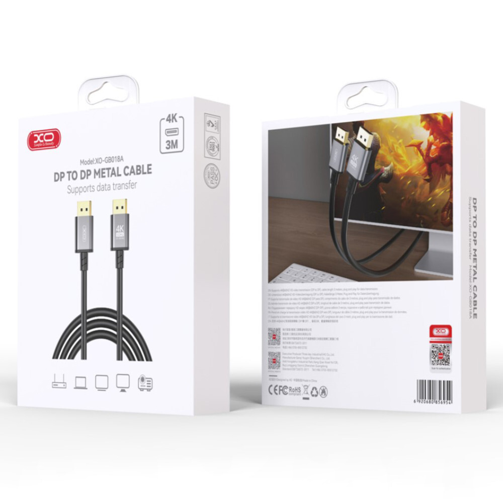 XO GB018A DisplayPort to DisplayPort / 3m