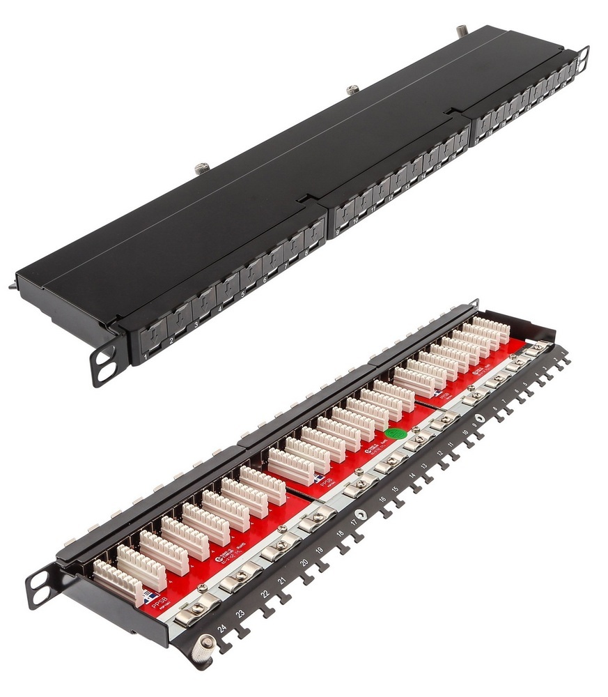 OEM ECPSB24B-FKR-C6C/BK 24port 19'' 0.5U
