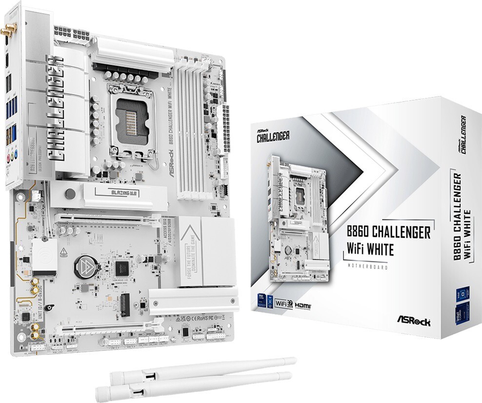 ASRock B860 CHALLENGER Wi-Fi 7 ATX WHITE