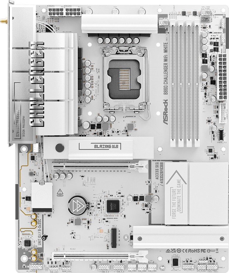 ASRock B860 CHALLENGER Wi-Fi 7 ATX WHITE